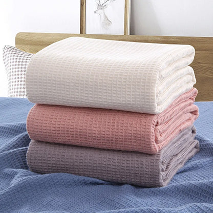 Pure Cotton Waffle Throw