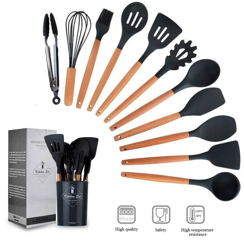 12-Piece Silicone Kitchen Utensil Set