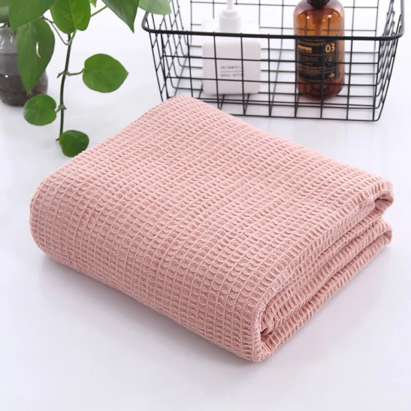 Pure Cotton Waffle Throw