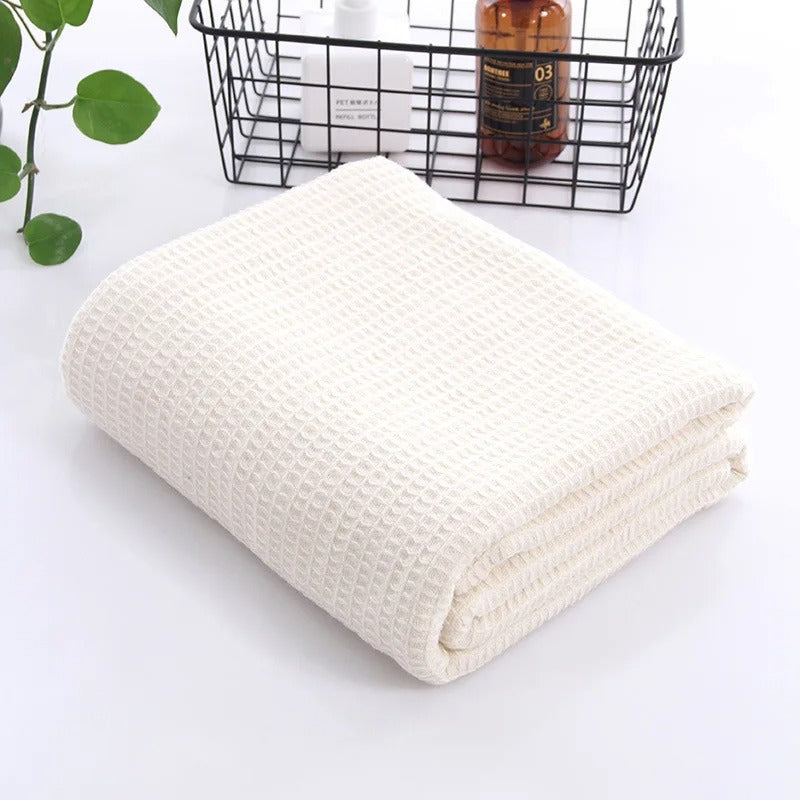 Pure Cotton Waffle Throw